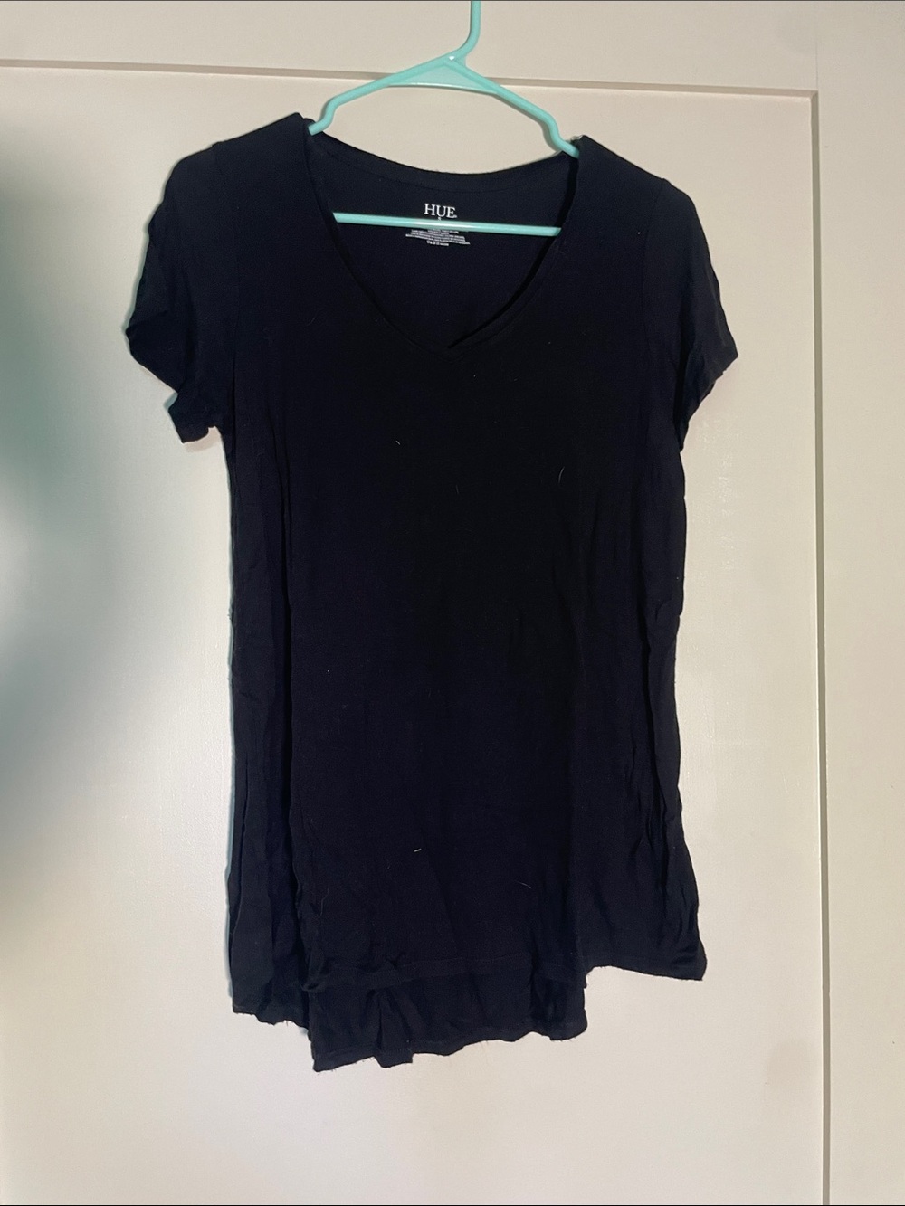 HUE Black V-Neck Short Sleeve Tee